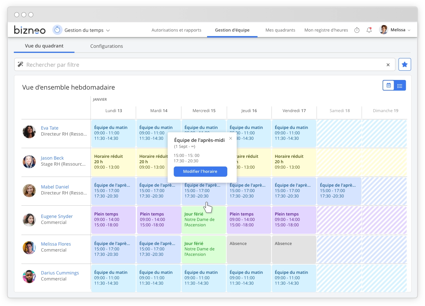 Logiciel de Planning de Travail