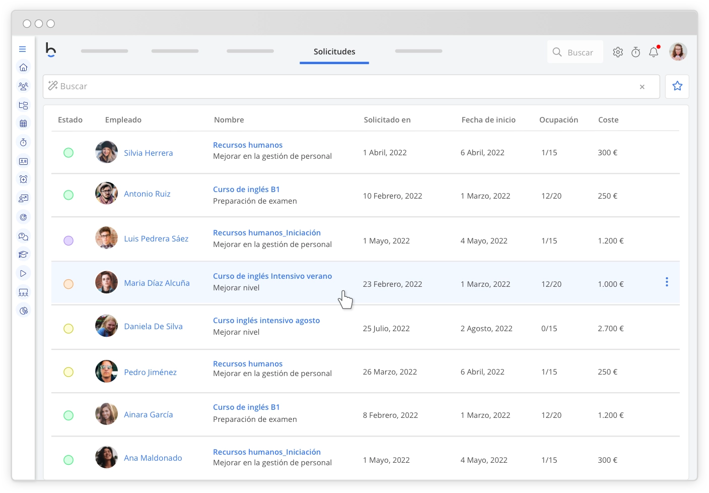 Software de gestión de formación