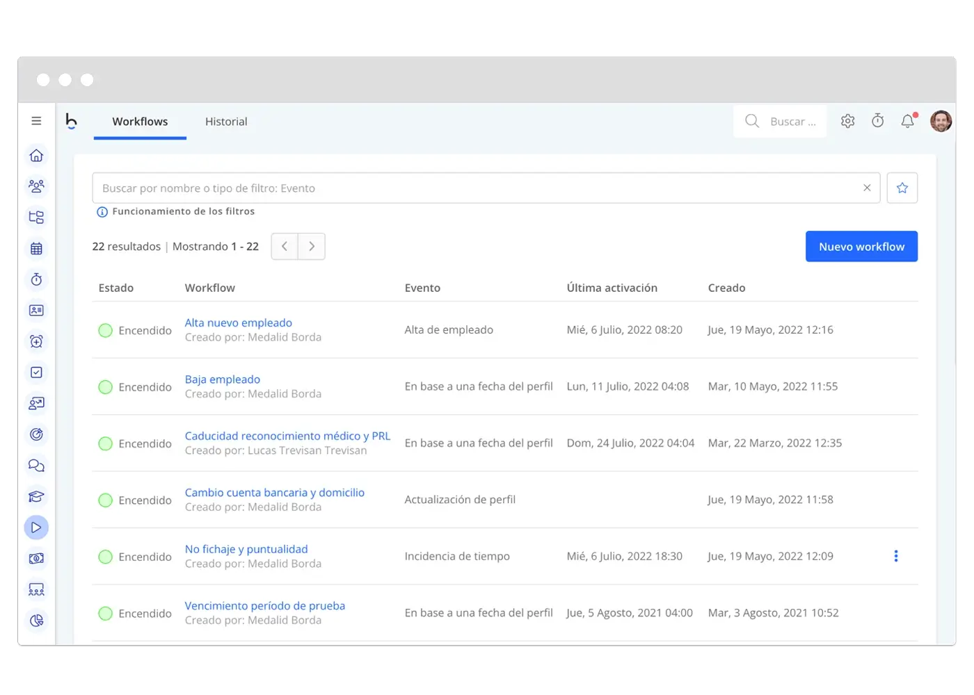 Software de Workflows para Recursos Humanos