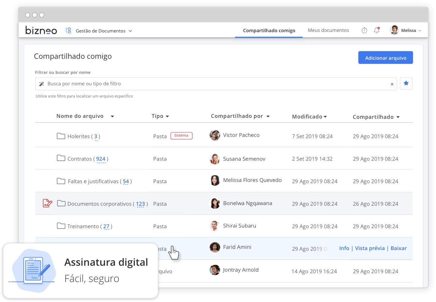 Software de gestão de documentos e assinatura digital