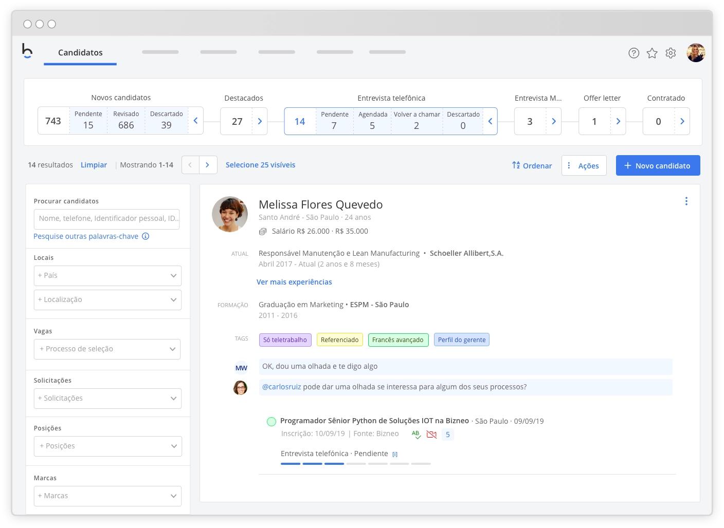 Software de recrutamento e seleção